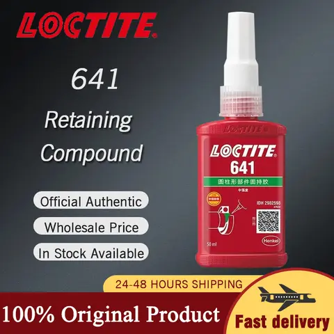 Original Loctite 641 Retaining Compound Yellow Anaerobic Sealant Medium Strength Threadlocker 50ml