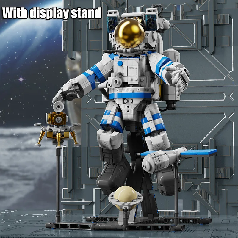 1568 Uds. Juguetes de bloques de construcción de astronauta modelo explorador espacial montar rompecabezas ladrillos juegos de juguetes para chico adornos de escritorio regalos