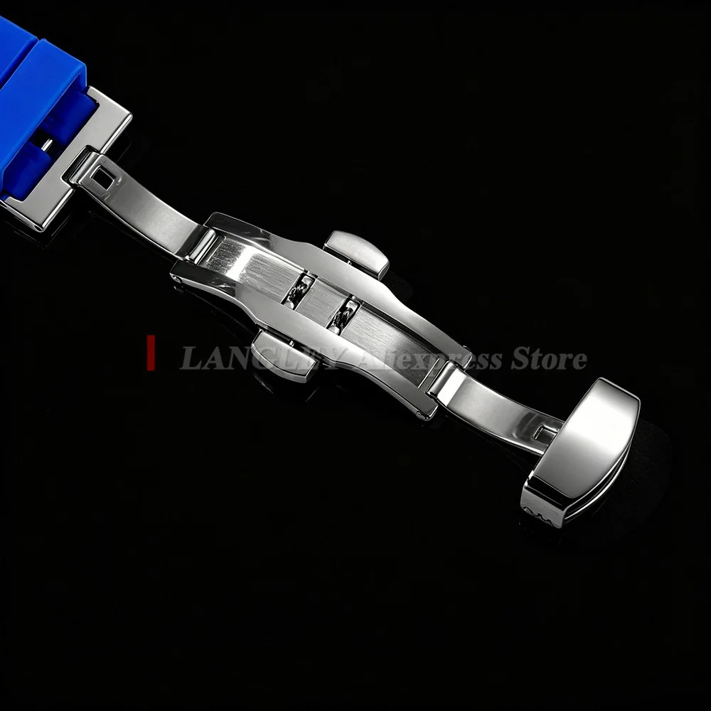 16mm 18mm 20mm 22mm 24mm Soft Rubber Strap Silicone Watch Band Butterfly Buckle Quick Release Waterproof Replacement Wristbands image 3