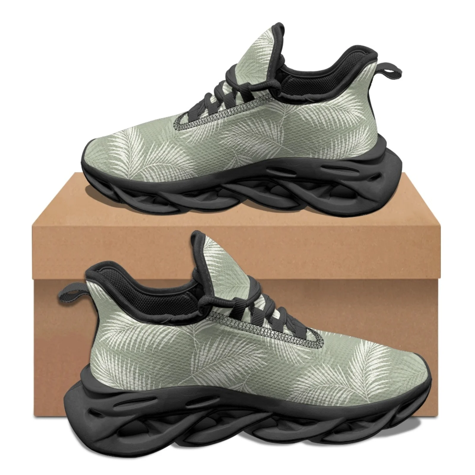 PENSTROLL Leaf Lightweight Men's Sneakers Athletic Shoes for Work Breathable Running Shoes