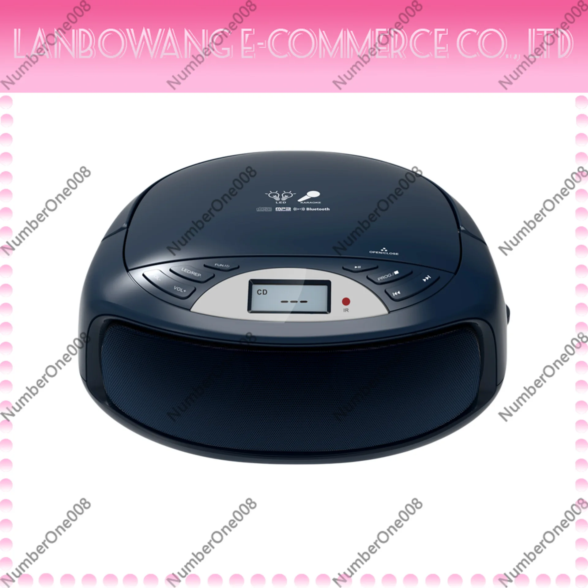 Portable Handheld Retro Disc Speaker Bluetooth-compatible MP3 Audio Player For Vintage Music Playback