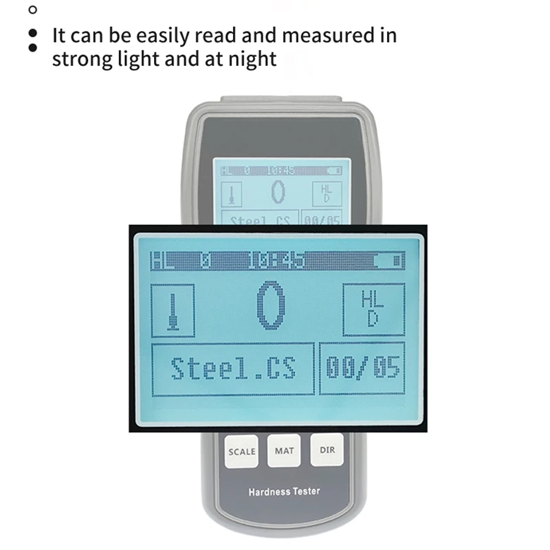 High-precision Leeb Hardness Tester Meter 170 to 960 HLD Metals Durometer HL HB HRB HRC HV HS with Standard D Type Impact Device