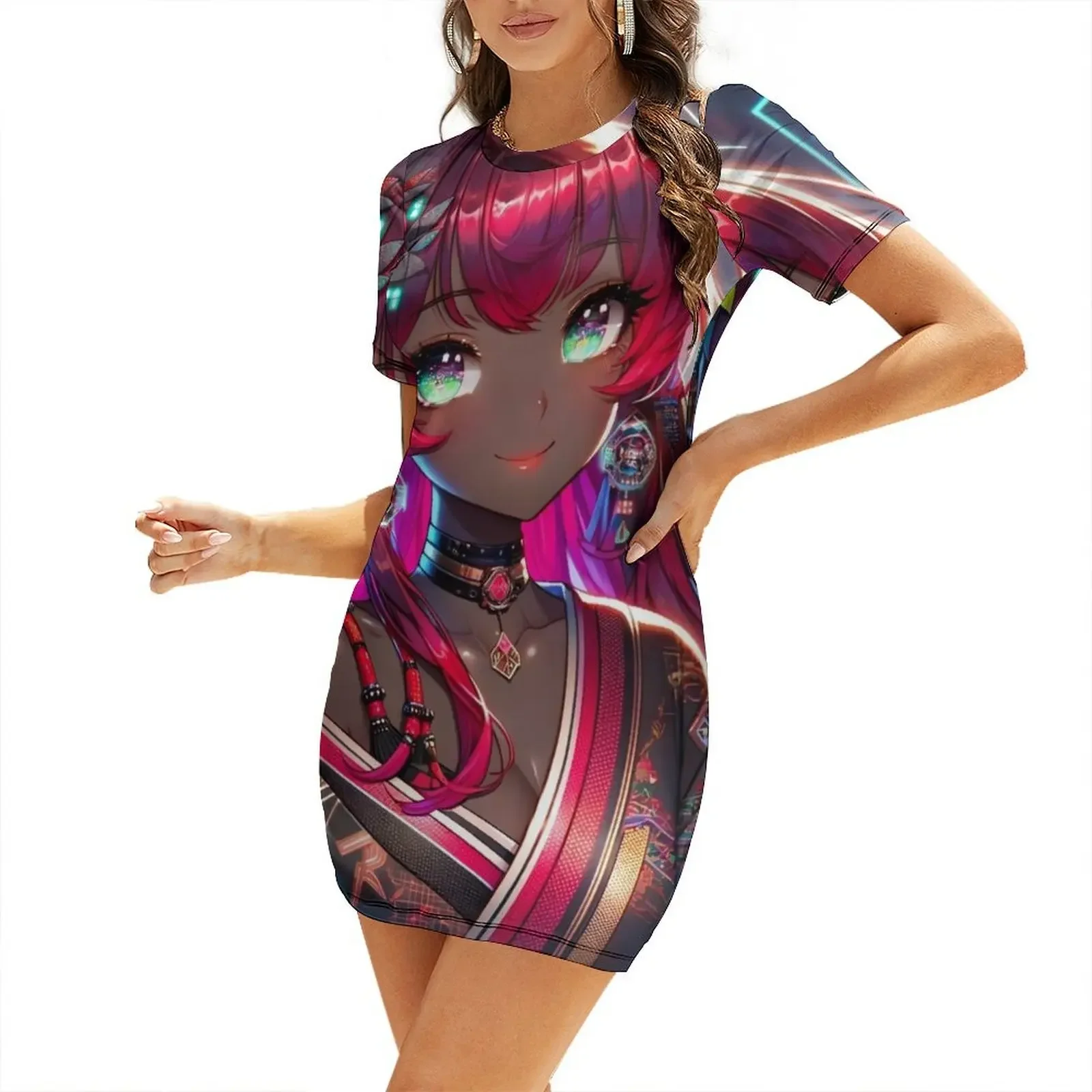 

Cyberpunk Kimono Beauty Short-Sleeved Dress Female dress luxury evening dress woman for wedding elegant women's dresses sale