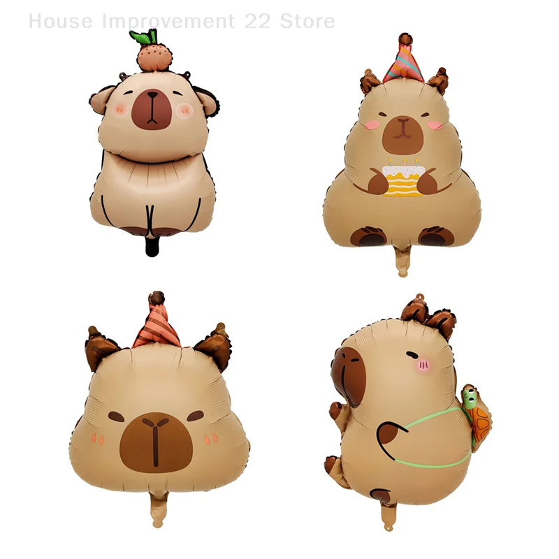 Palloncini per feste Capybara Decorazioni per feste di compleanno Palloncini in pellicola di alluminio Capybara Baby Shower Ragazzi Ragazze Regali giocattolo Articoli per feste