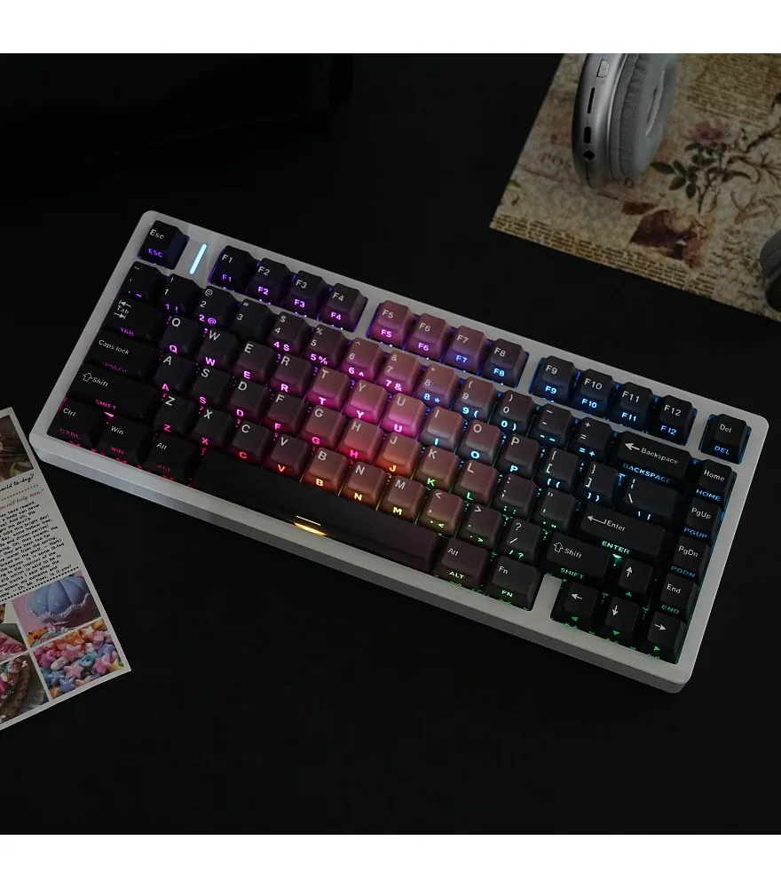 Keycap Korean Russian German Western Grammar Arabic Double Engraving Transparent Pbt Original Full Set