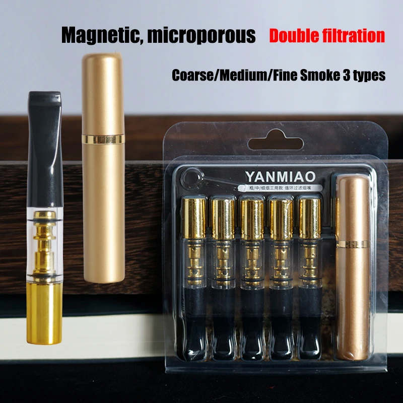 Junk Pipe Filter - Recyclable, Washable Magnetic Multi-Filtering Coarse, Medium And Fine 3-Purpose Filter Tip Smoking Tool