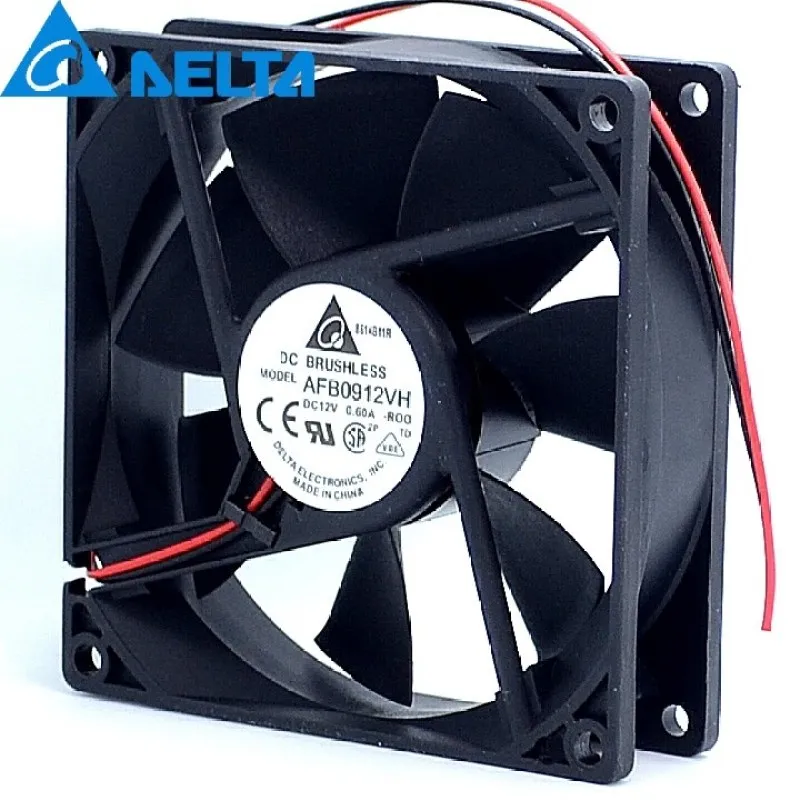 Nowy i 9025 9cm 90mm podwójne łożysko kulkowe wentylator 12V 0.60A AFB0912VH wiatr pojemność dla Delta 90*90*25mm