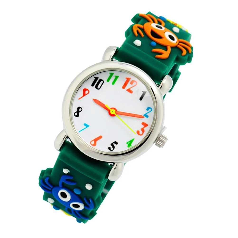 ساعة كارتون بنمط سرطان البحر، ساعة رقمية أنيقة بحزام قابل للتعديل، جودة عالية، لون مشرق، رقم واضح #5