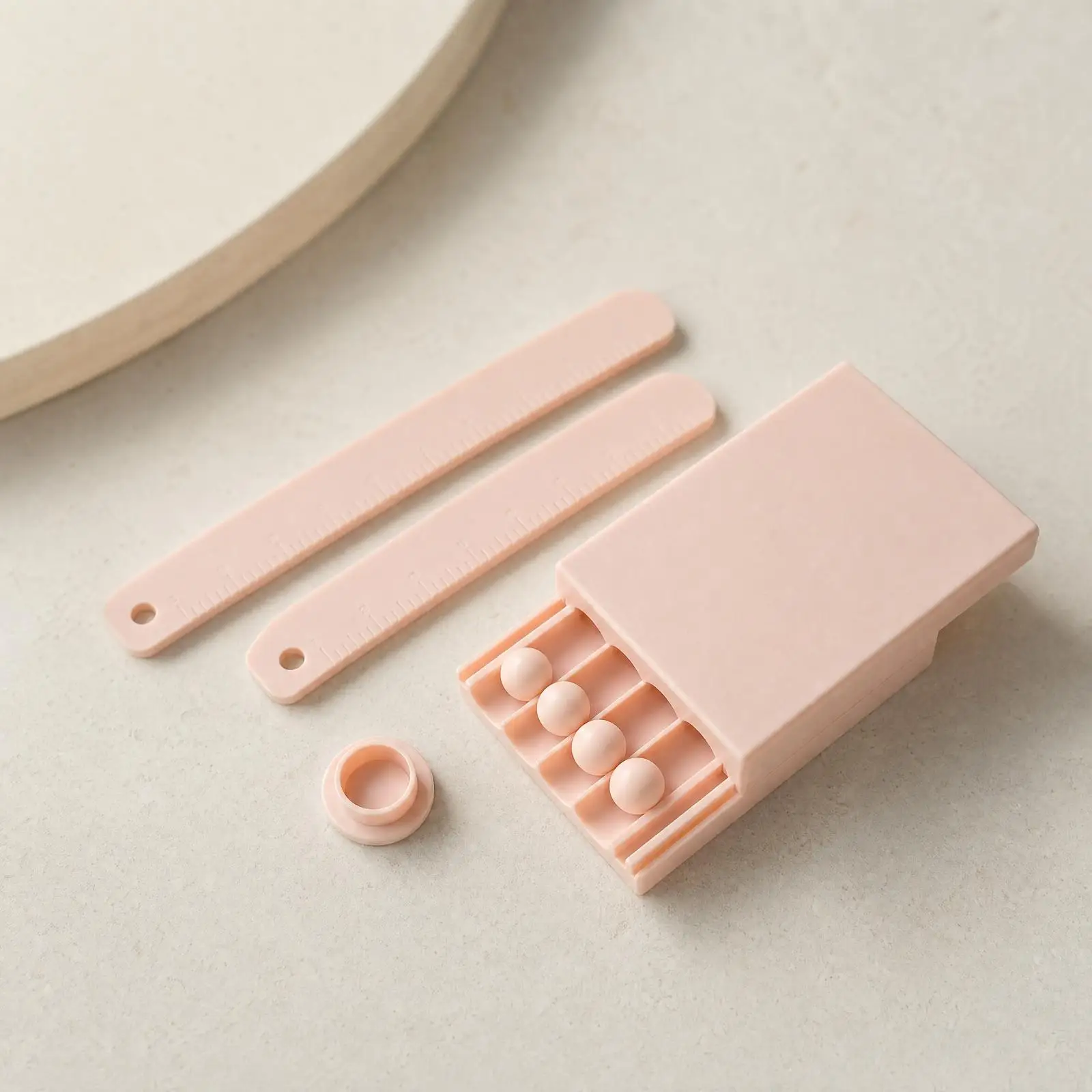 Clay Bead Roller for Synthetic Material Clay with Built-in Measurement Ruler for Art Jewelry