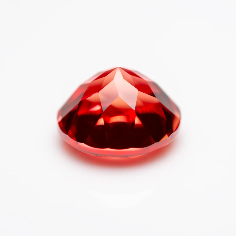 Top Lab Grown Sapphire Circular Sunset Red VVS1 Perfect Charms Beads Diy for Jewelry Making Materials Selectable AGL Certificate