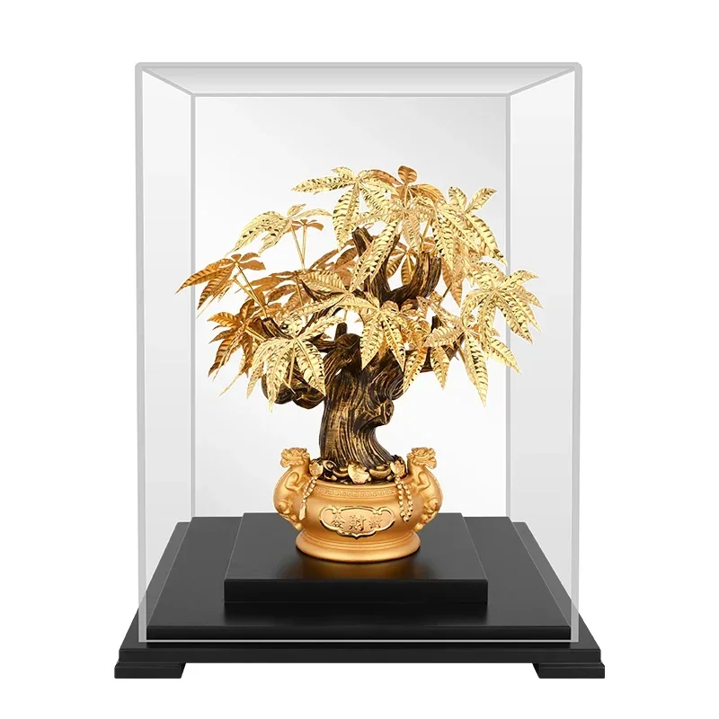 Gold foil fortune tree ornament home living room TV cabinet decoration opened