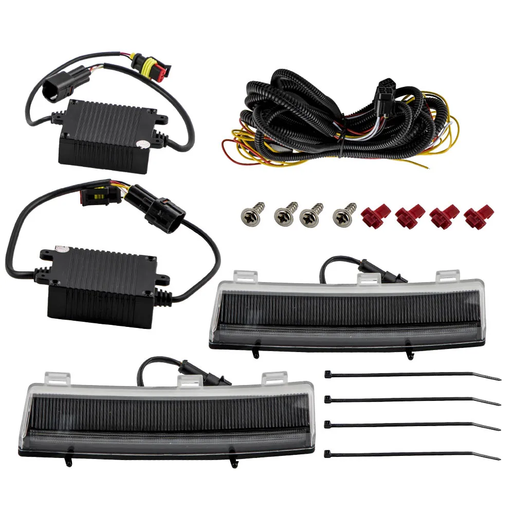 2x Left & Right LED Turn Signal Daytime Running Light For Nissan 350Z LCI 2009 LED DRL Light Bar Pair Daytime Running Lights LED