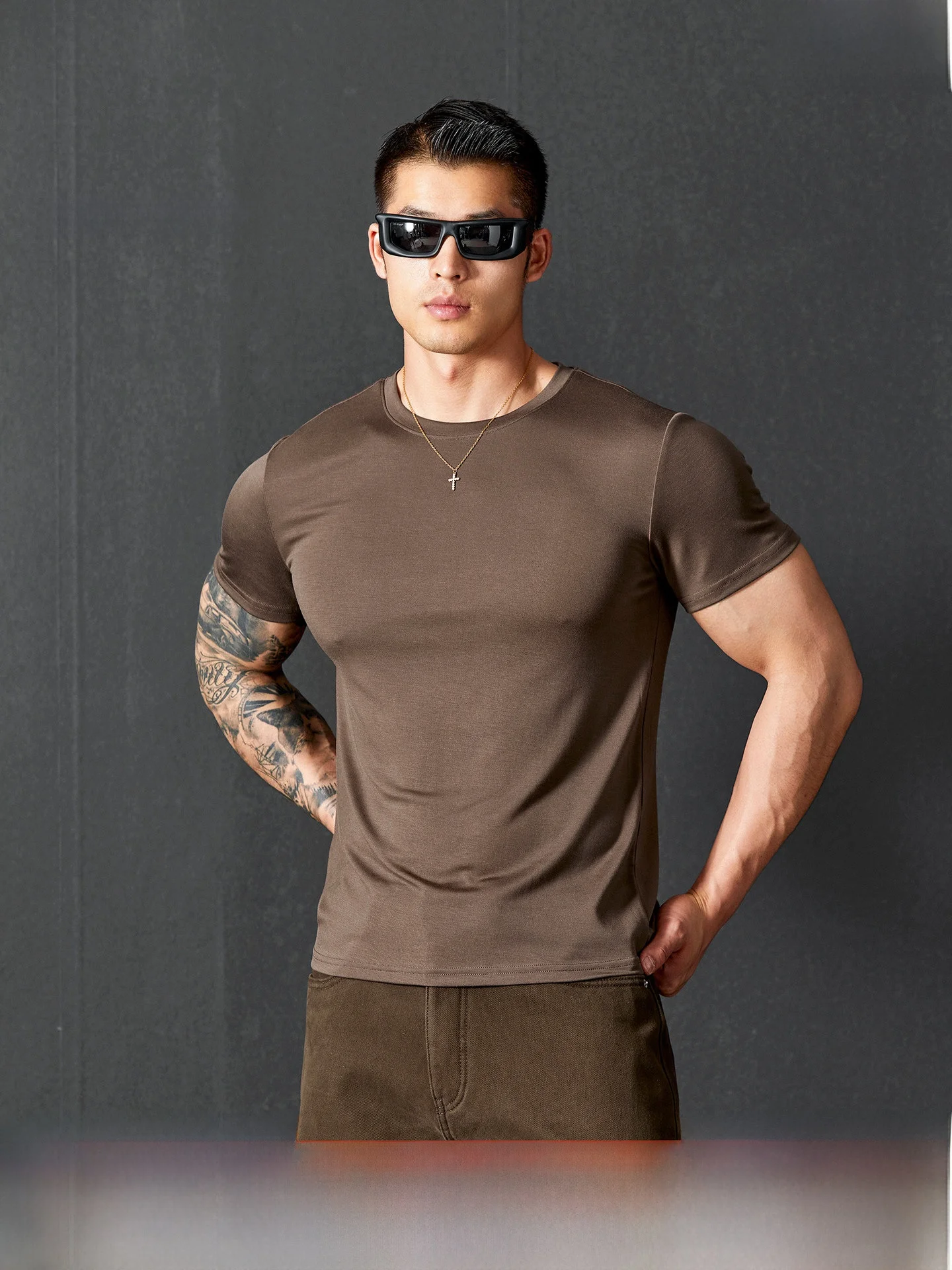 

Мужская футболка Atopapa ort Sve Modal, повседневная спортивная одежда, круглый пуловер Ne, влажный, дышащий, удобный для фитнеса