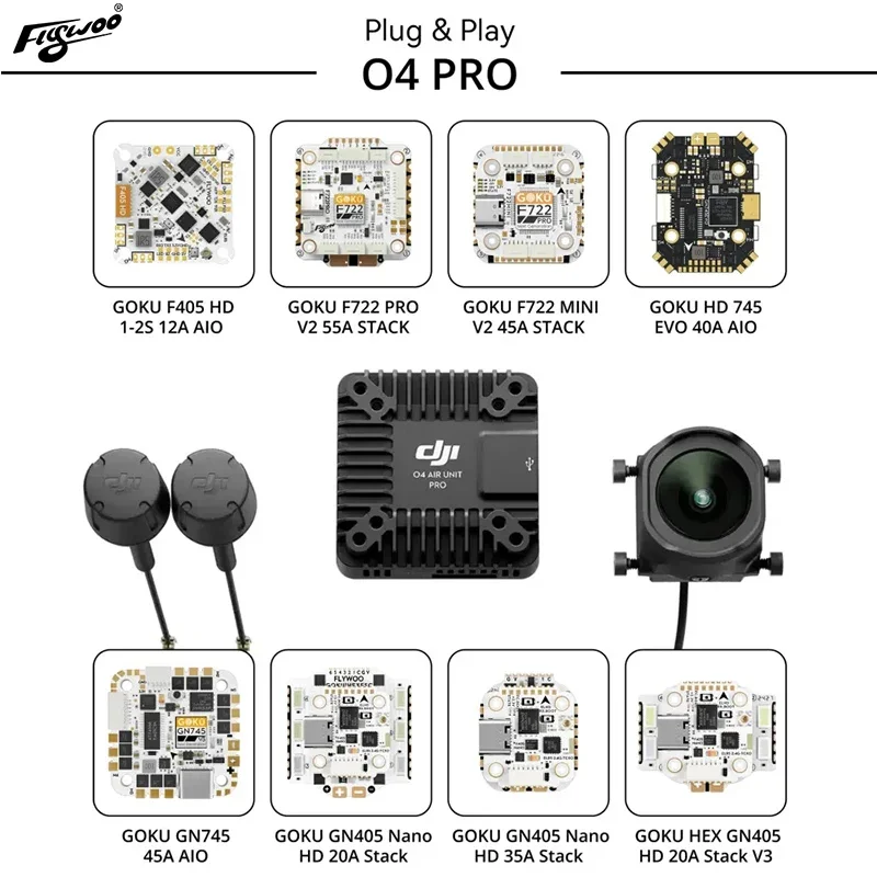 Flywoo GOKU F722 Pro V2 55A 32Bit 128K 30X30 Stack Plug&Play O4 / O4 Pro