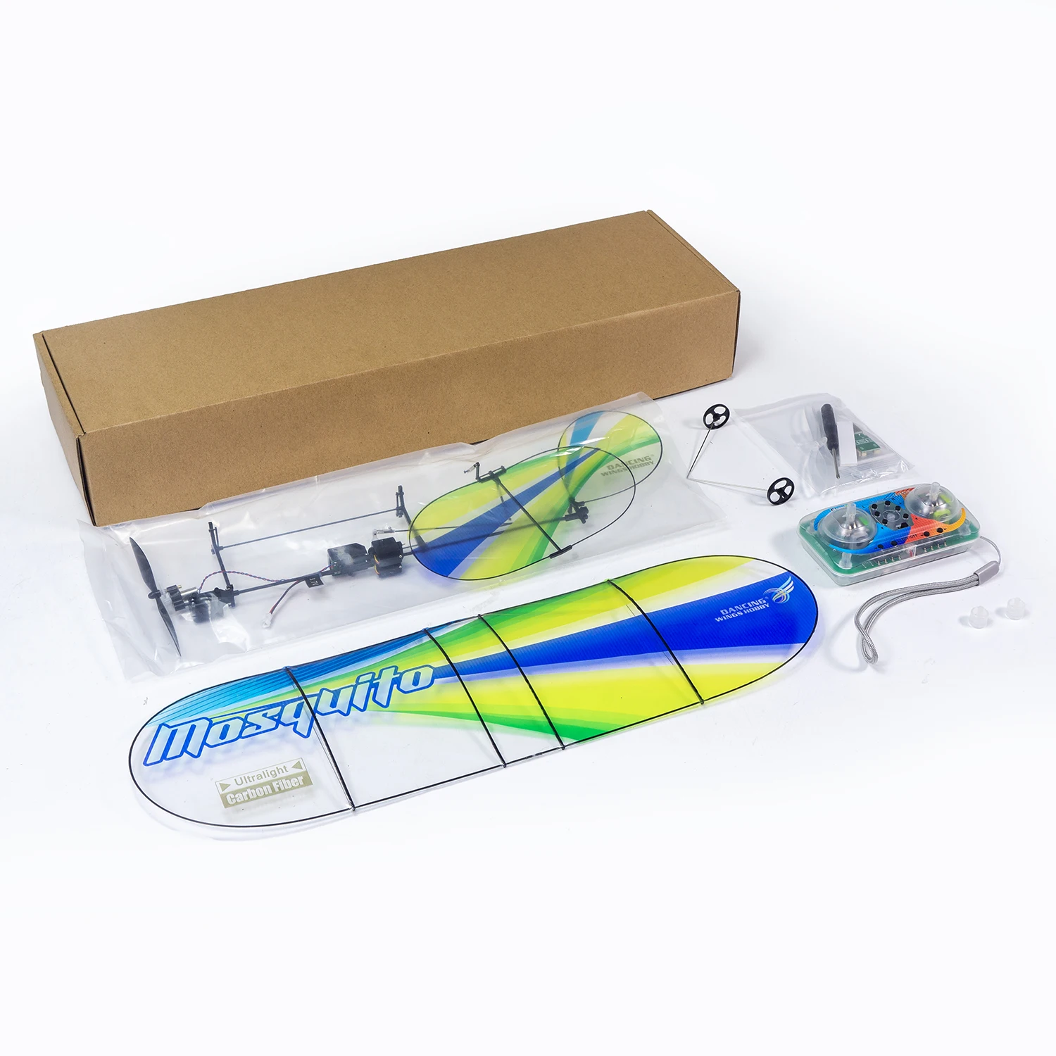 DW Hobby 360mm モスキート ミニ PETフィルム RC航空機 ラジコン飛行機キット 受信機付き 3ch 小型RC飛行機 E43