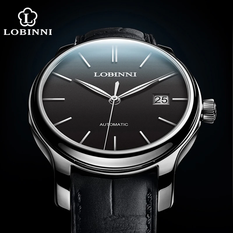 Switzerland Luxury Brand LOBINNI Japan MIYOTA Automatic Mechanical Sapphire Men's Watches 50M Waterproof Auto Date Clock L12035M