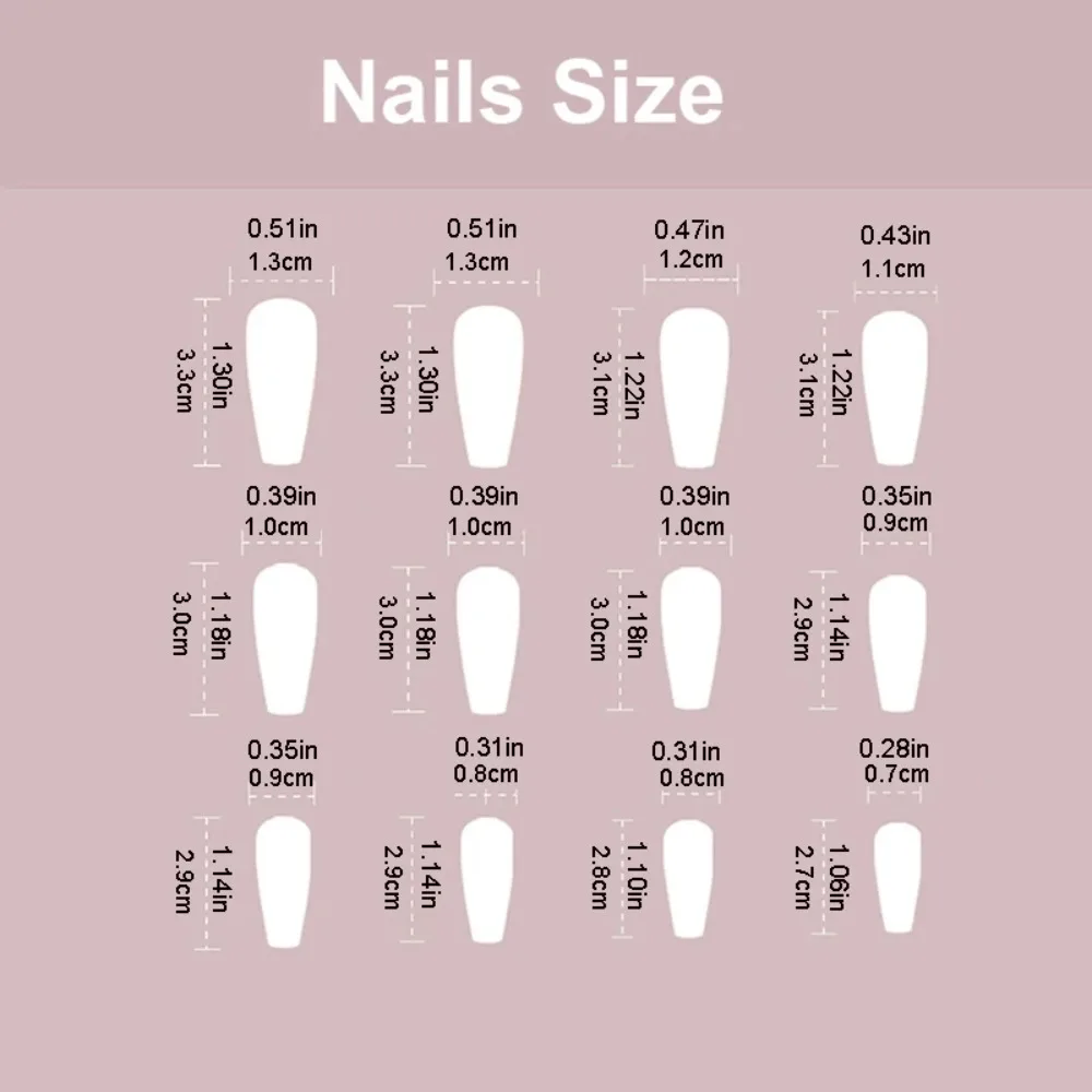 Long Manga Printing Fake Nails Coffin Tips Y2k Faux Ongles Acrylic Manicure False Nail Supplies