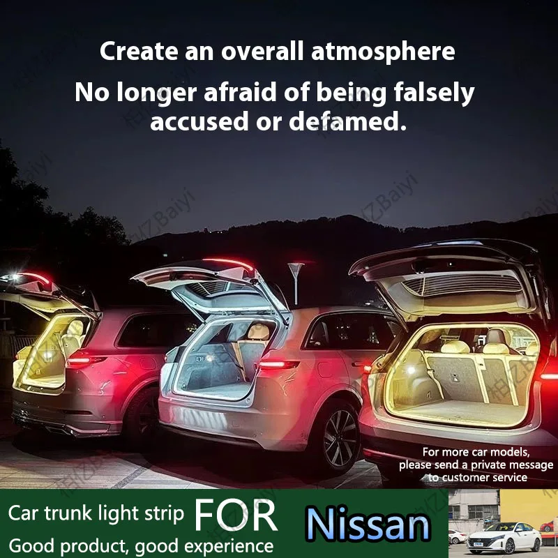 

Для Nissan полнодиапазонные задние фонари багажника для автомобилей, внедорожников, сиданов, задние фонари, окружающие фонари, автоматические 200 см 400 см