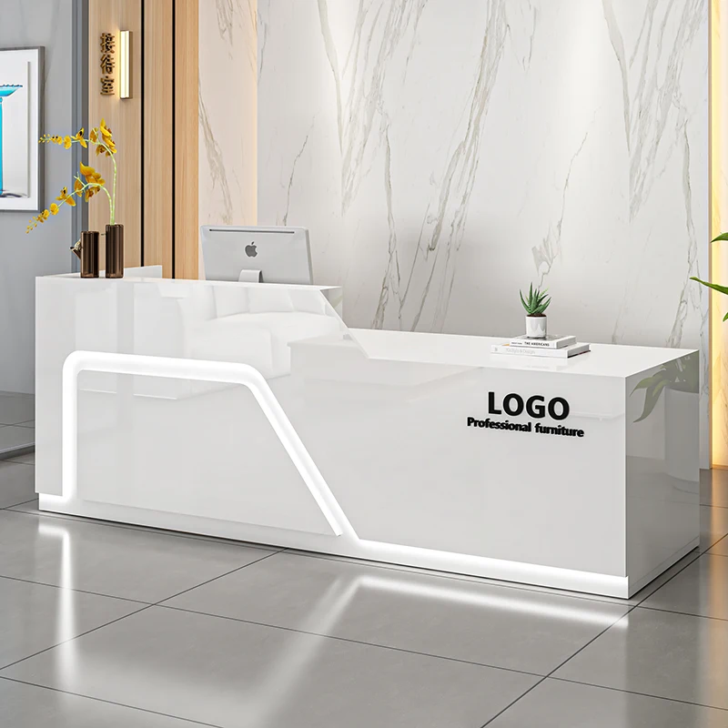 مكاتب استقبال عصرية فاخرة للتخزين الأوروبي، مكاتب استقبال حديثة ممتازة، أثاث تجاري بسيط من Theke Empfang #1