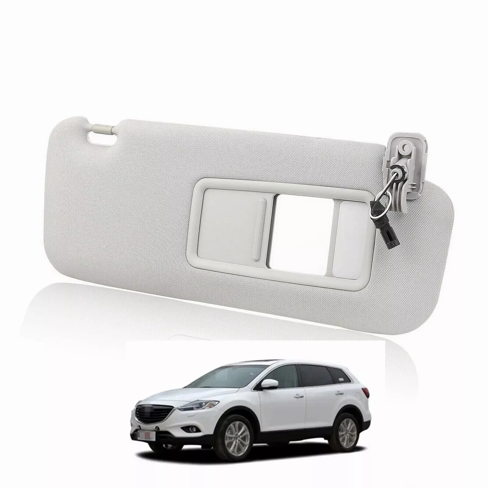 

Right Driver Side Sun Visor Grey w/ Mirror For Mazda CX-9 10-15 TD11-69-270B-75