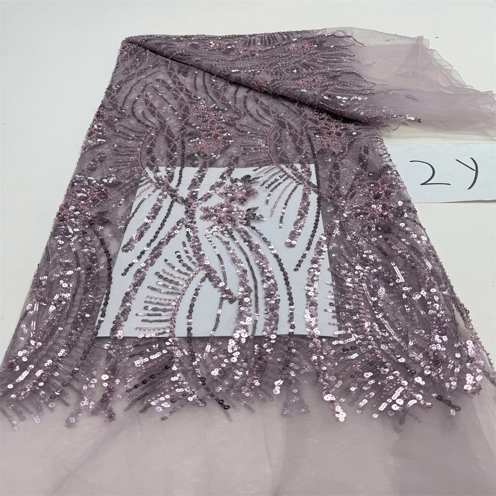 2 metri africano paillettes in rilievo sposo tessuto di pizzo francese di alta qualità tulle tessuto di pizzo 2026 ricamo tessuti di pizzo nigeriano
