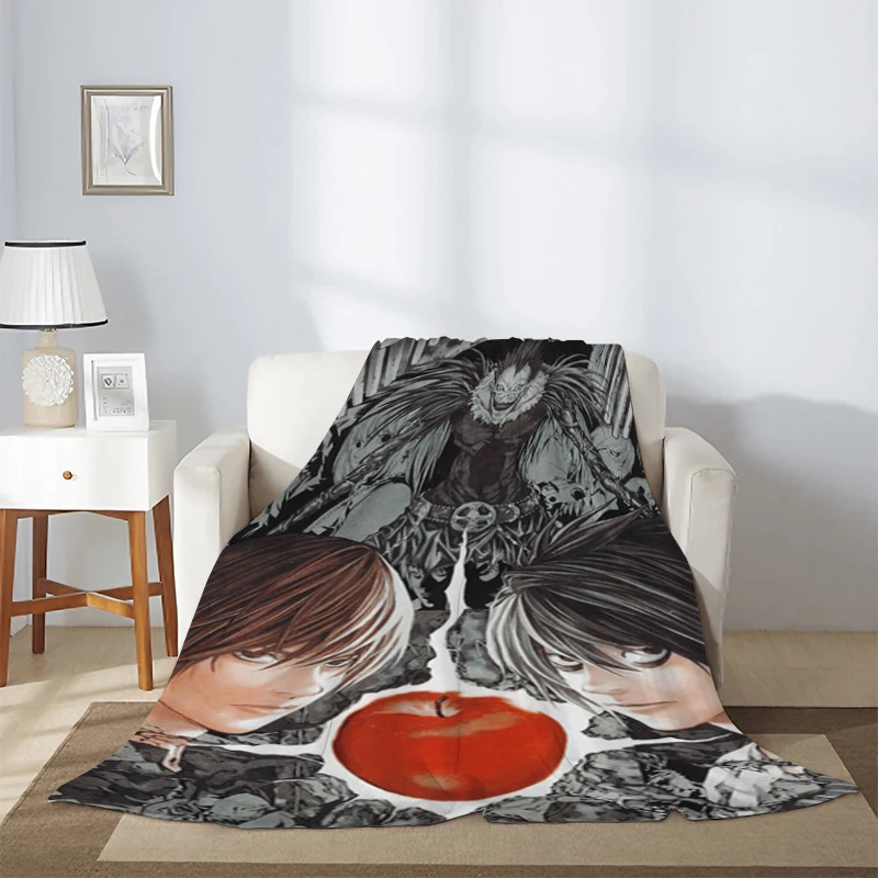 

Classic Anime Thick Blankets for Winter Death Note Luxury Blanket Microfiber Bedding Knee Sofa Warm Fleece Fluffy Soft Nap Home