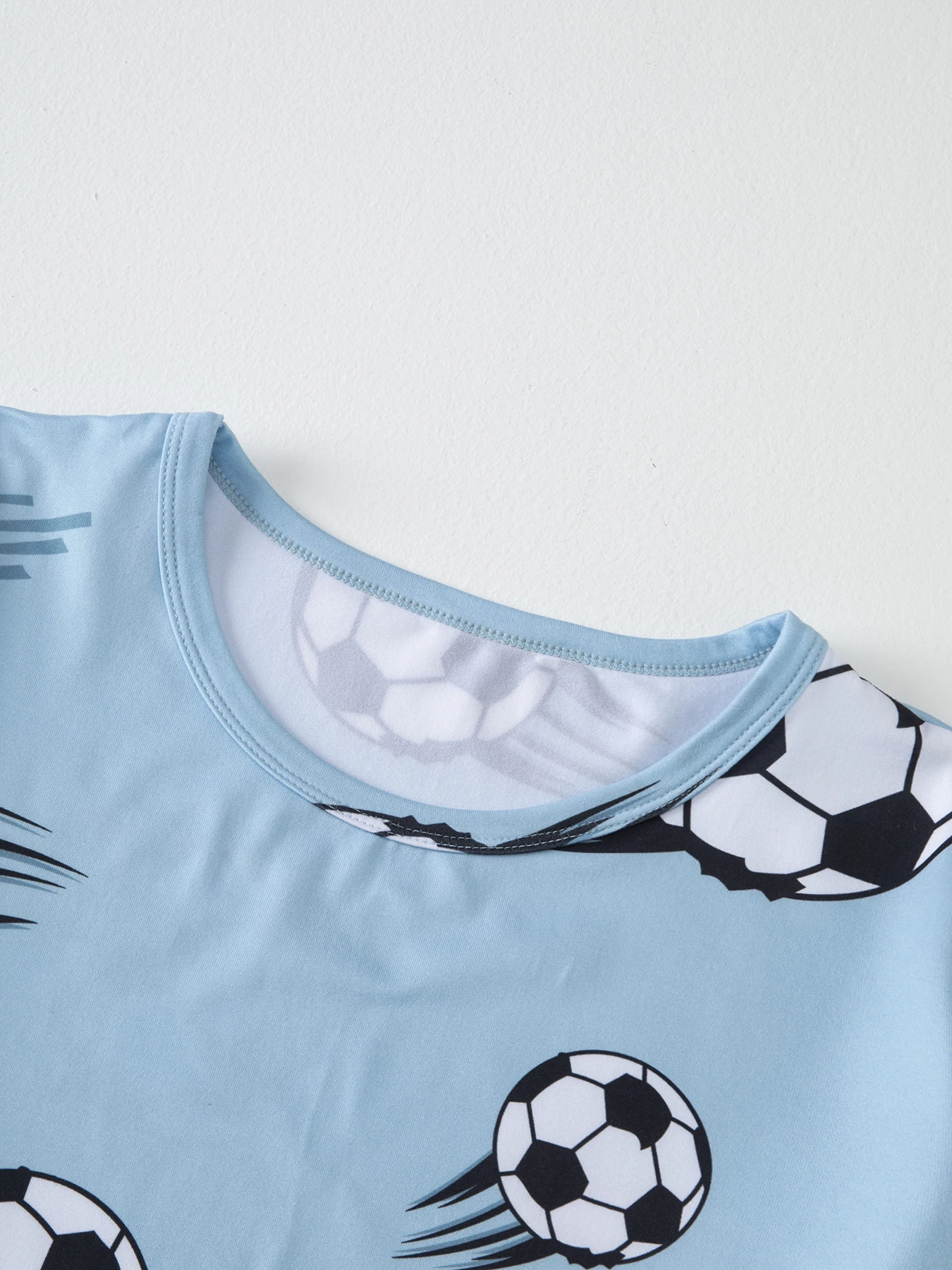 2-piece summer youth fashion printed casual short sleeved shorts set comfortable round neck home T-shirt shorts set for big boys view 5