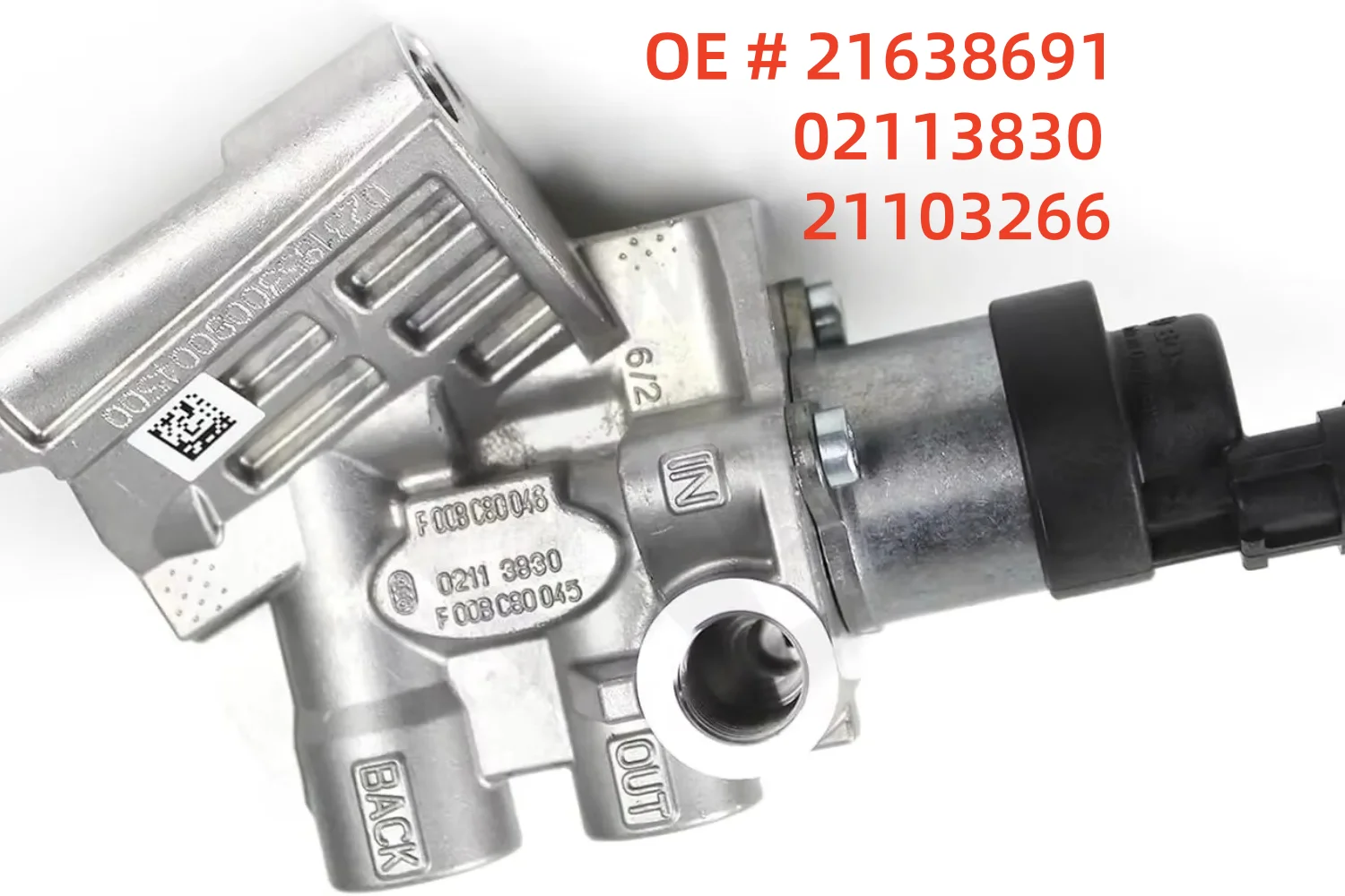 

High quality 21638691 02113830 21103266 Fuel Pressure Regulator Excavator Accessories FOR Volvo