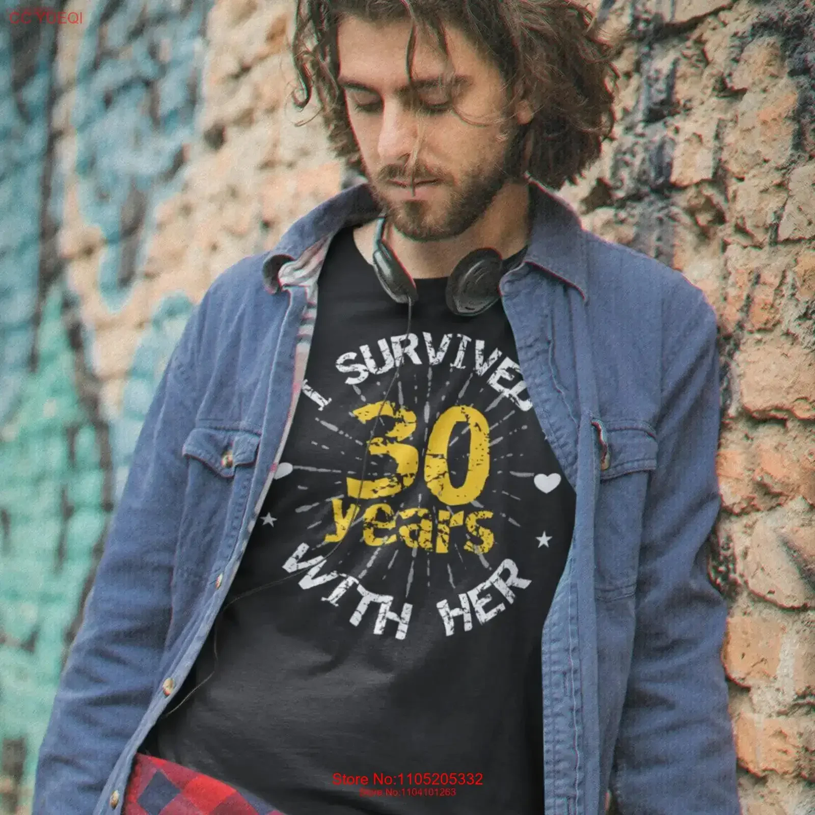 

Забавный подарок на 30-летие свадьбы для мужа, я пережил 30 лет с рубашкой, винтажная стираная пара одинакового года