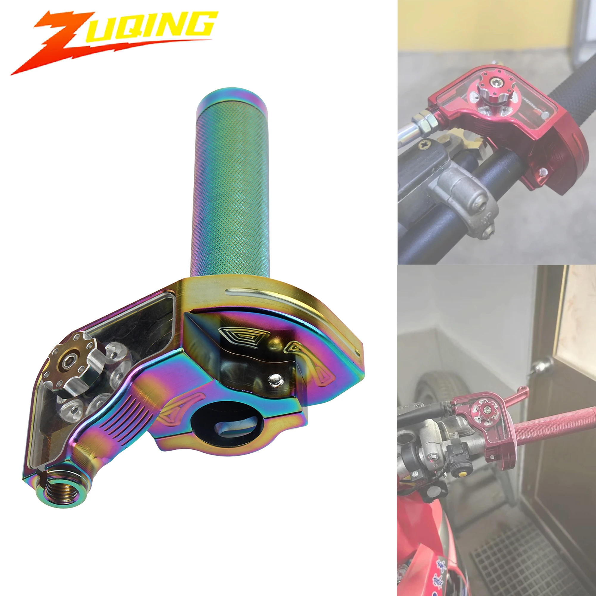 

7/8" 22mm Motorcycle CNC Aluminum Accelerator Throttle Twist Grips Handlebars Enduro Motocross Pit Bike Moped Scooter Modified