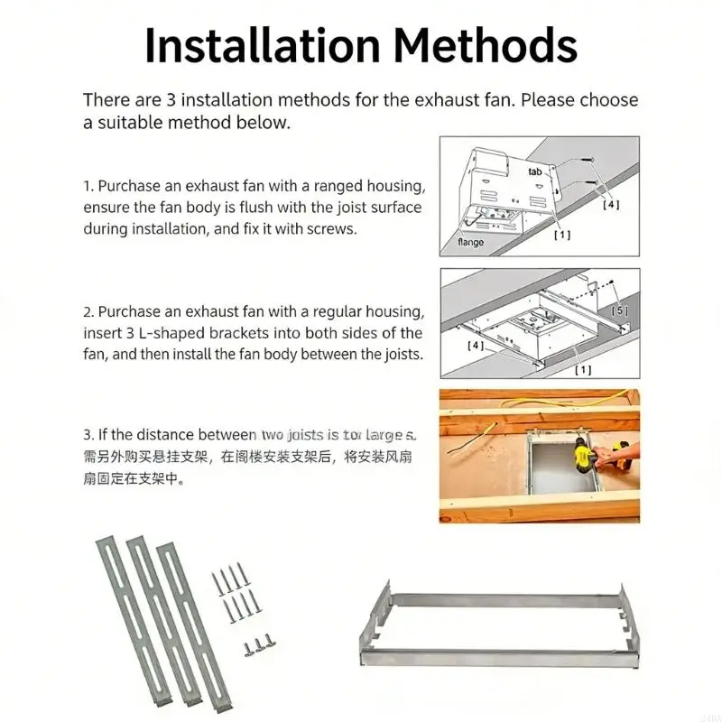 24BA Quiet Bathroom Ventilation Fan With Strong Airflows Ceiling Mounted Bathroom Ventilation Fan For Kitchen And Toilet