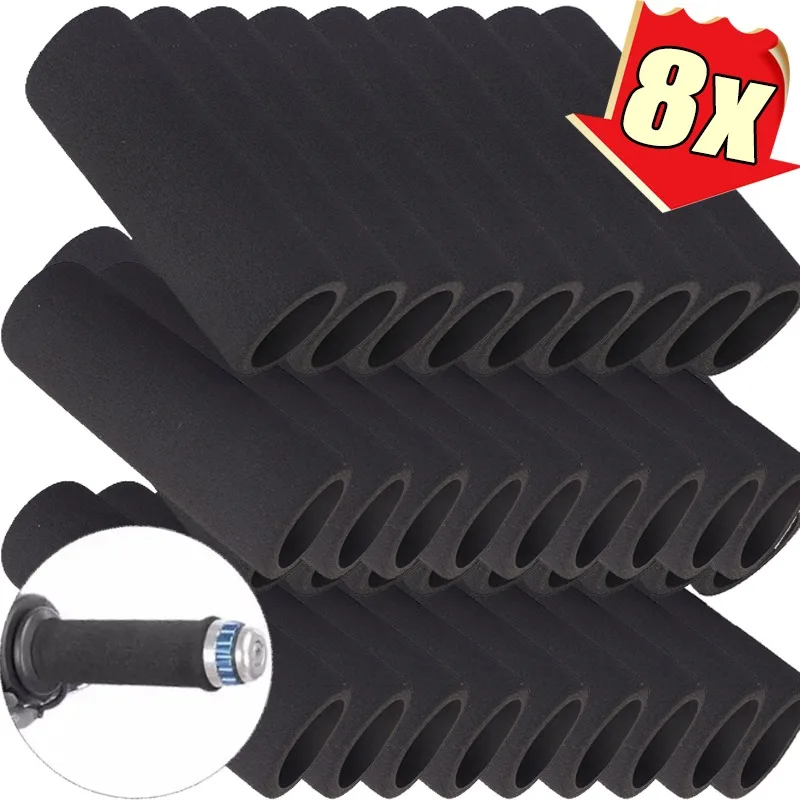 2/4/8PCS Anti-slip Moto Handle Levers Motorcycle Handlebar Cover Slip-on Foam Comfort Grips Anti Vibration Handlebar Grip Sleeve