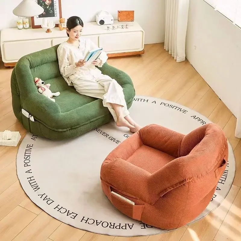 Portable Lazy Sofa Living Room Cheap Single Sofas Adult Tatami Chaise Relaxing 1-2 Person Sofa Modern Tiny Home Furniture