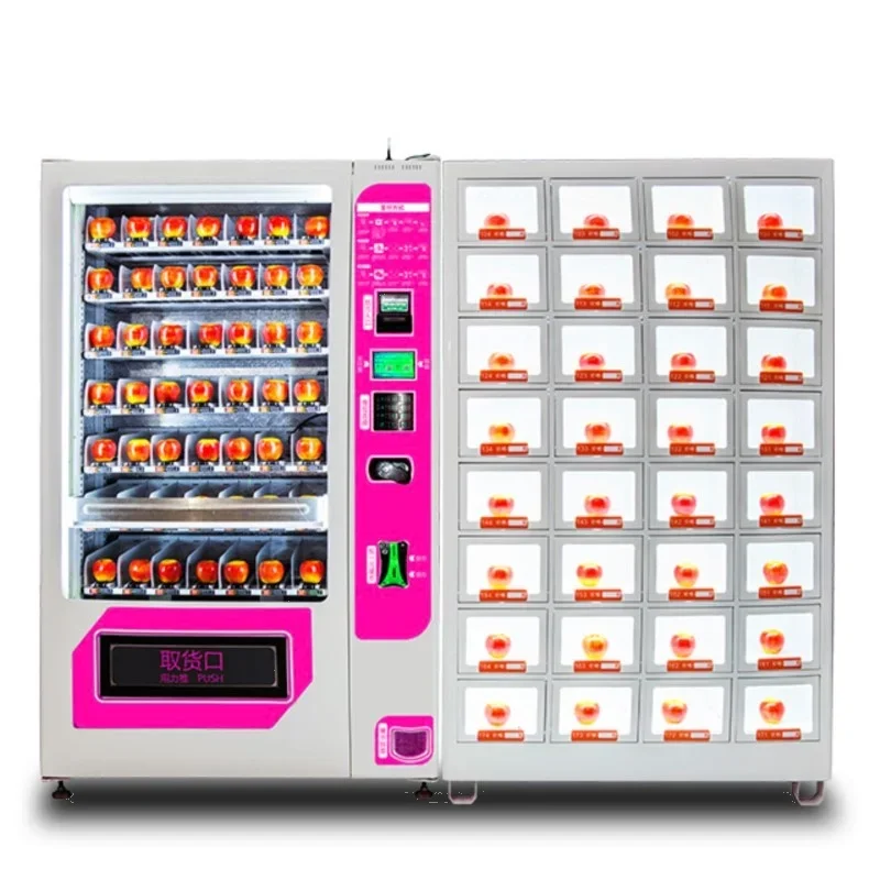 

Big Capacity Drink Vending Machine With Card Reader Master Slave Locker Coin Operated Vending Machines