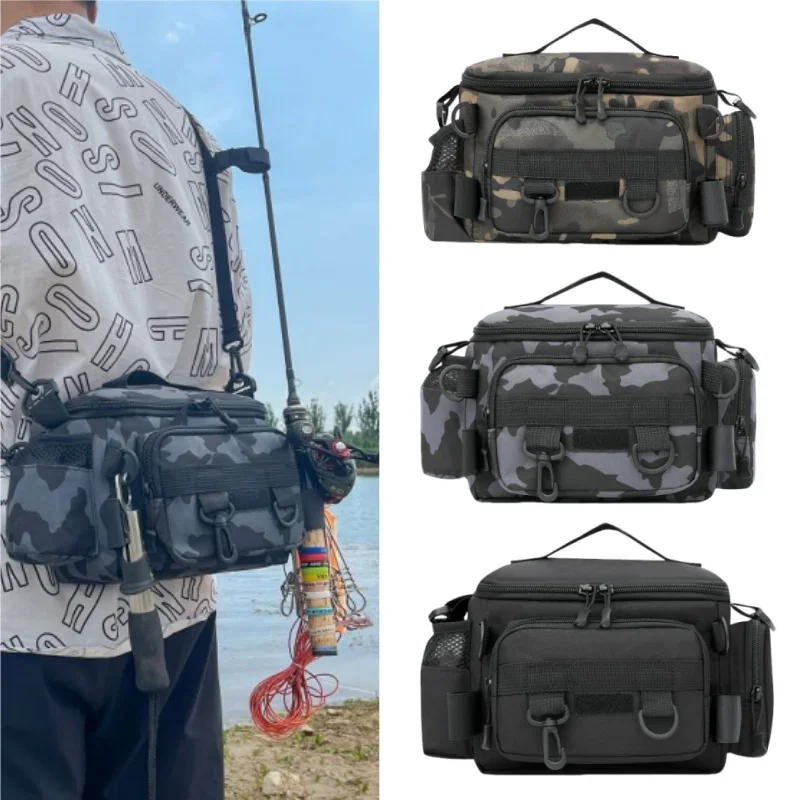 

Outdoor Multifunctional Waist Pack Large Capacity Waterproof Fishing Bag Fishing Rod Hooks Bait Accessories Storage Bag