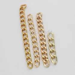 Cadena de material de hierro para mujer, 1 metro, 10 metros, 4 colores, 9mm, 10mm, 8mm de ancho, novedad