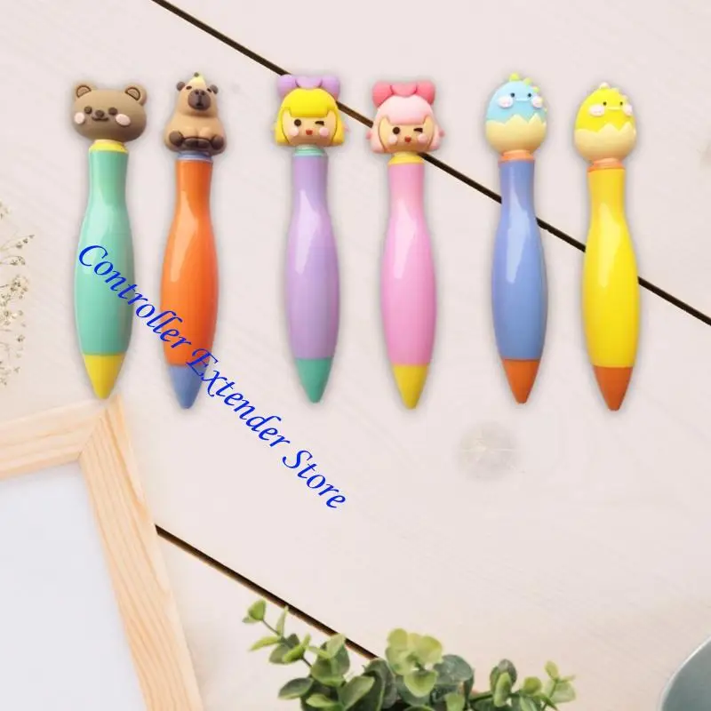 N84b 6pcs Новинка короткая шариковая ручка 0,7 мм синие чернила для написания заметок