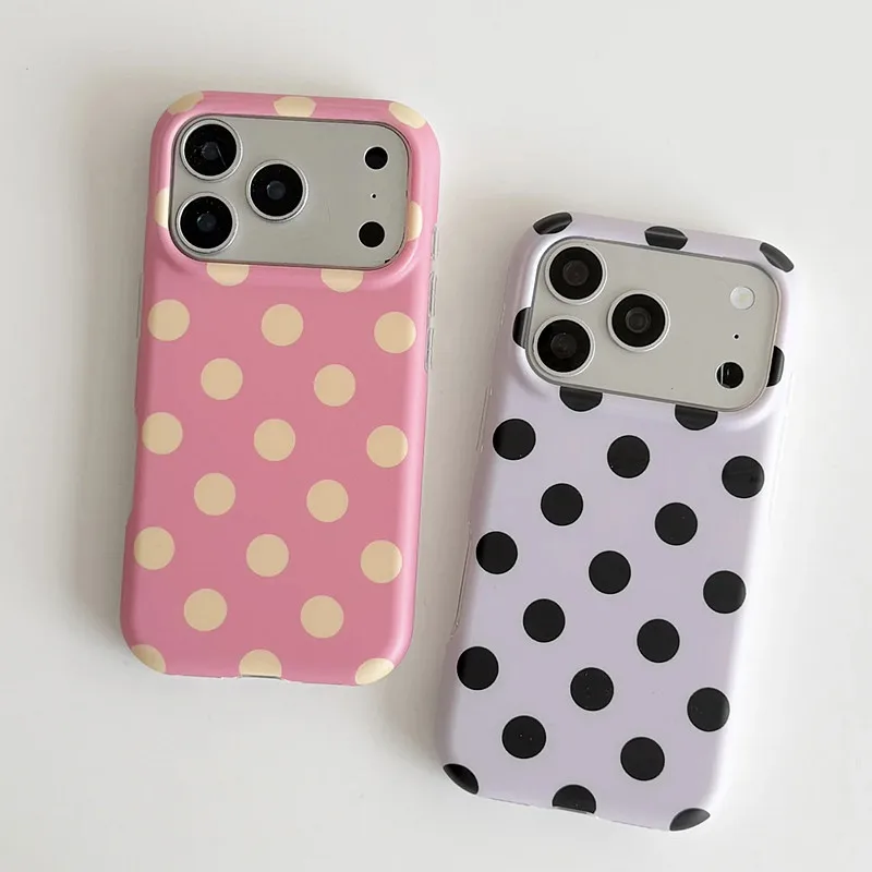 Modische, bunte, runde Punkte, mattes IMD-TPU-Design, Schutzhülle für iPhone 15, 16, 17, 18 Pro Max. – Detail 9