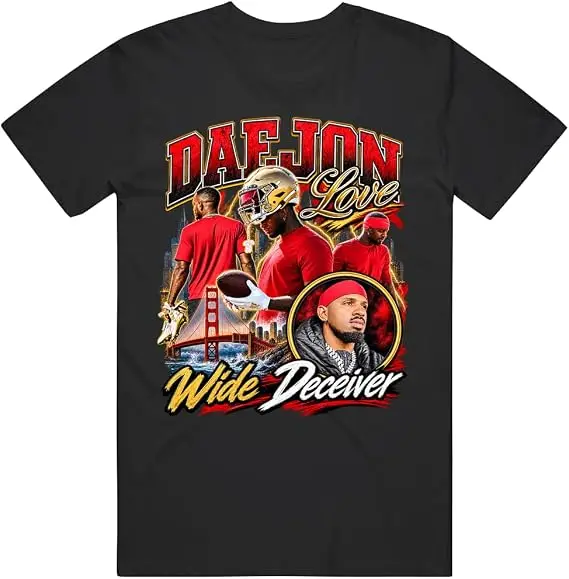 Daejon Love Wide Deceiver Lustiges Fake-Fußballspieler-Scherz-T-Shirt Y2k Herrenmode Persönlichkeit Weiches Baumwoll-T-Shirt Neuartiges Oberteil – Detail 6