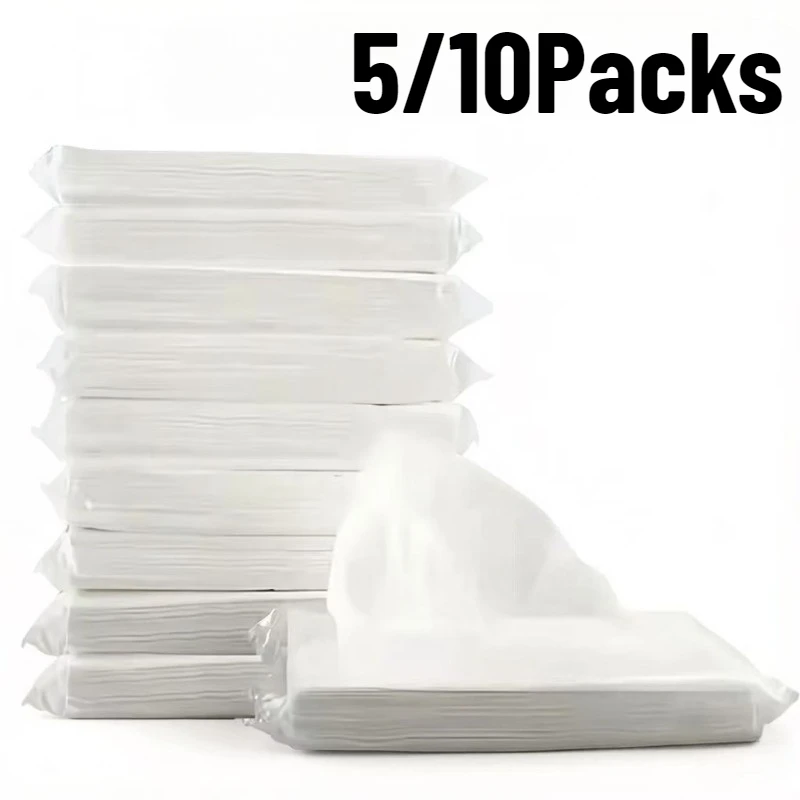 5/10Packs Disposable Tissue Supplement Pack Tissue Box Paper Refill Napkin Home Hotel Car Travel Restaurant Bathroom Cleaning