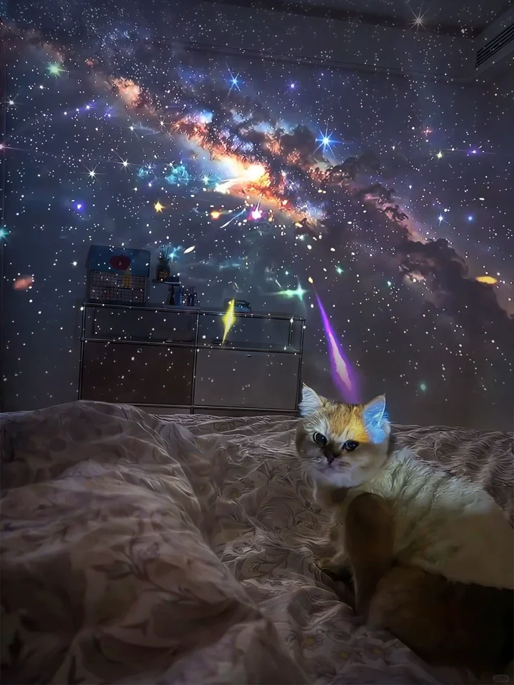 

3D Dynamic Galaxy Night Light Projector for Bedroom Romantic Gift for Kids Adults