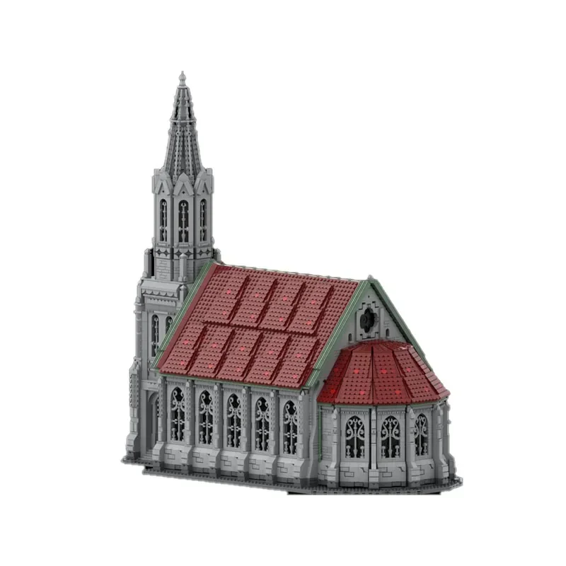 MOC-191002 Old Church Building Building Block Model 11369 Parts Children's Education Birthday Building Blocks Toy Gift