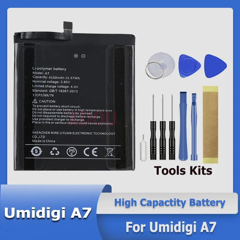 

XDOU UMIDIGI A7 4150mAh Battery For UMI UMIDIGI A7 Mobile Phone Replacement Backup Batteria With Tools