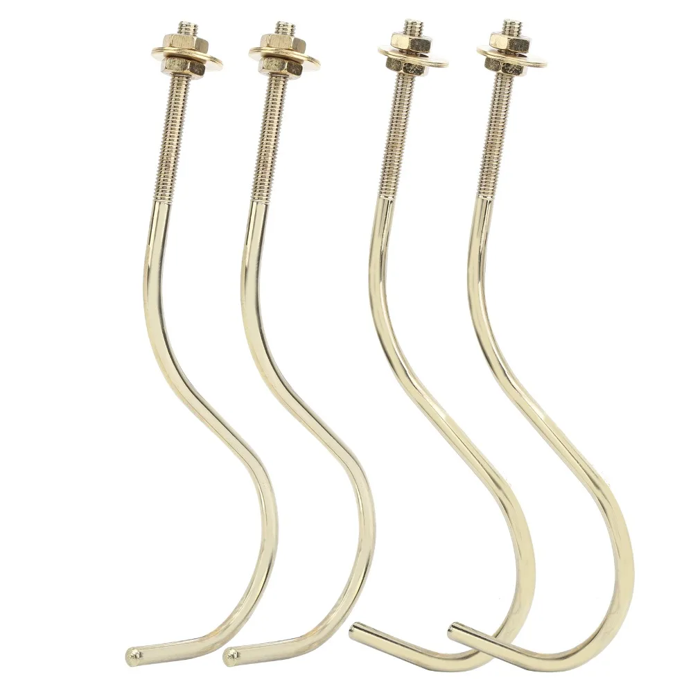 

4Pcs Billiard Supplies Gold Billiards Hook Zn Metal Hook Hanger Cue Racks Holder Hanging Table Edge Hook Game Room