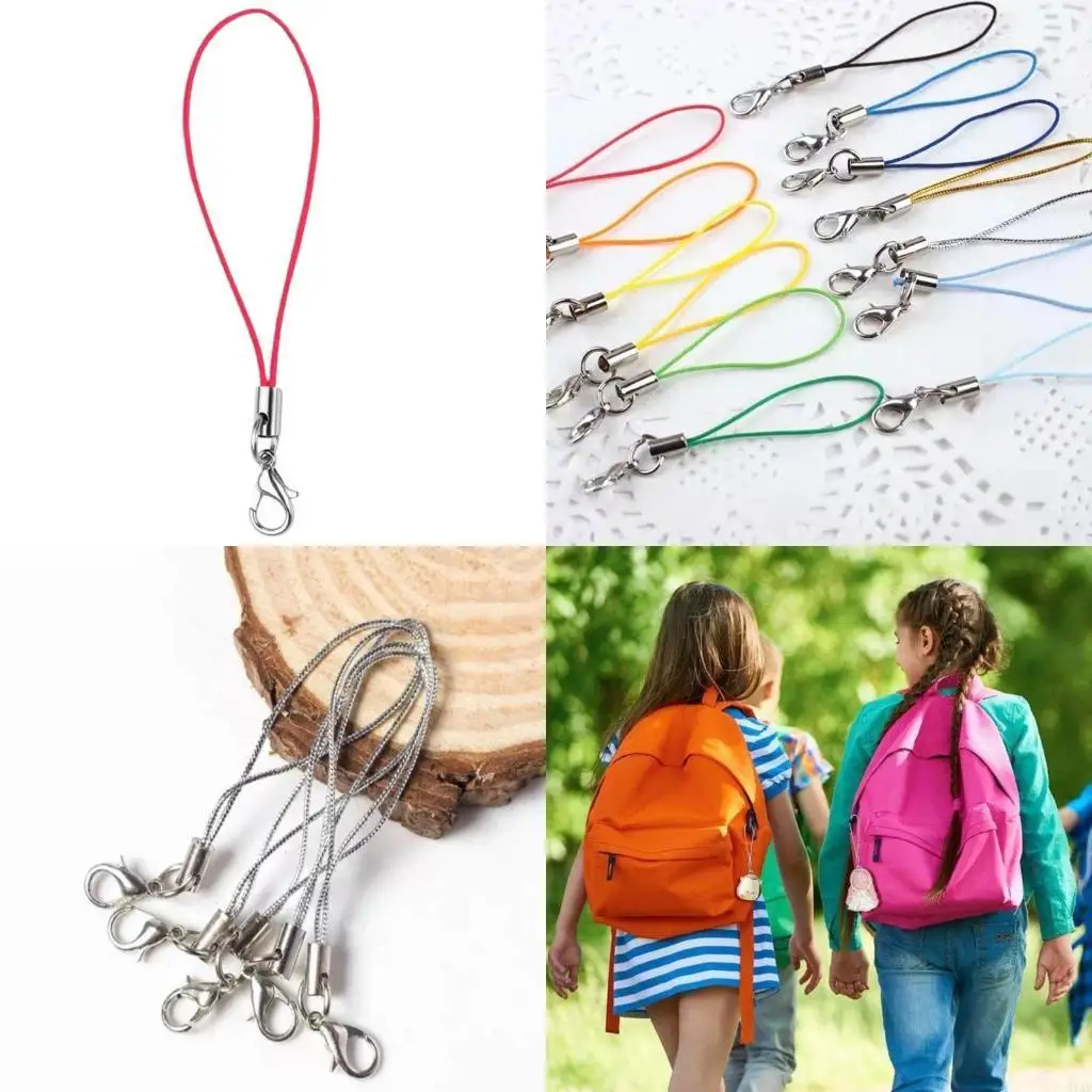 91AF Stylish Wrist Lanyard Carabiner DIY Phone Lanyard Perfect Phone Accessories