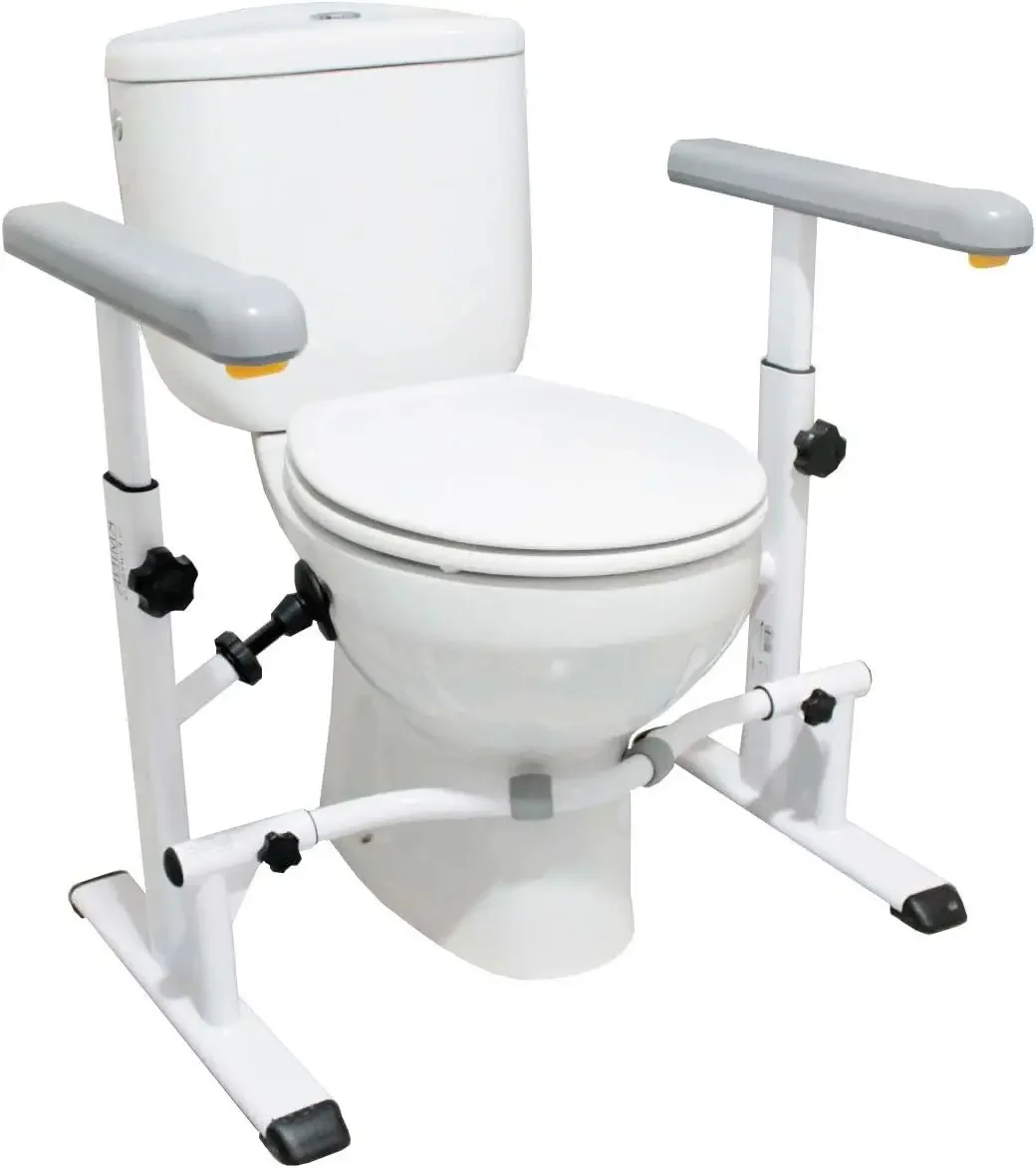 XMSJ.Toilet Safety Rails For Seniors (330 Lbs), Frame With Arms, Adjustable Height And Width, Grab Bars