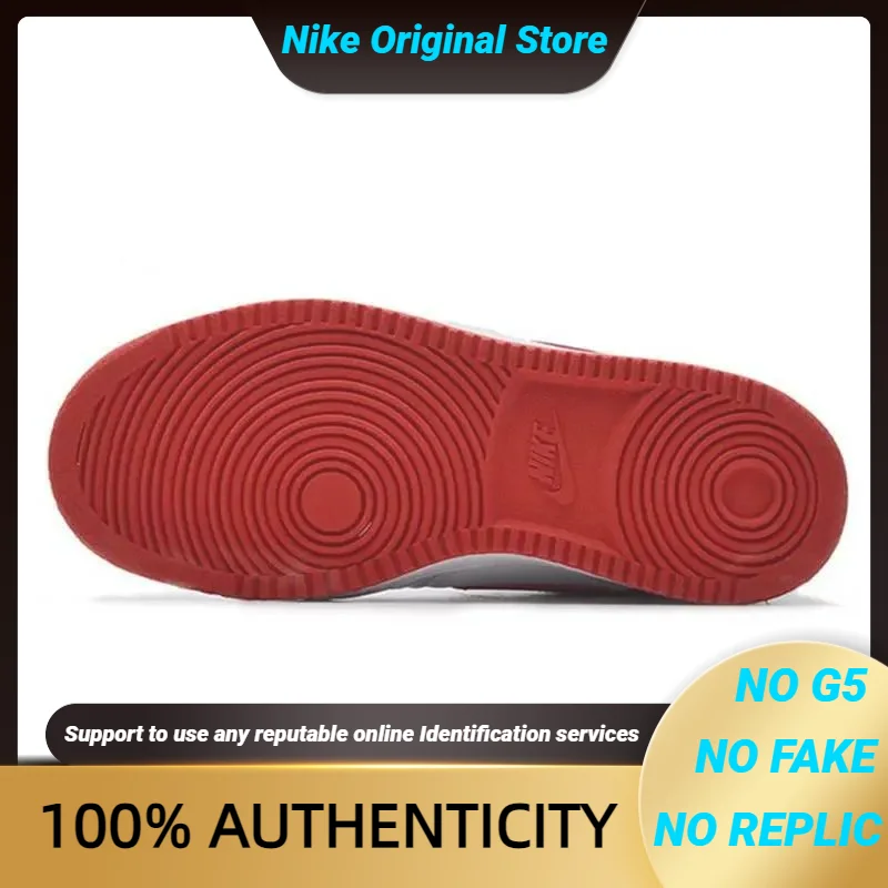 Nike Court Vision Low White University Red Women's Sneakers shoes CD5434-101 With Original Box