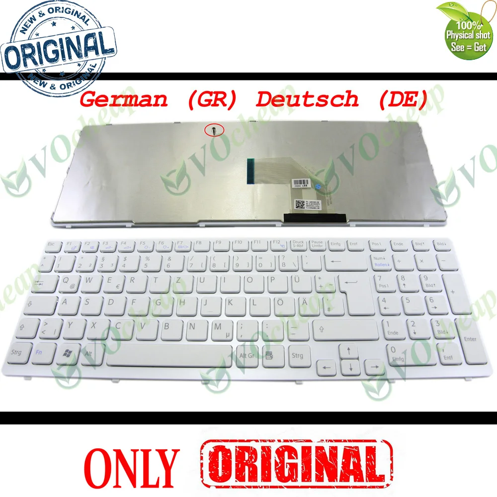 QWERTZ German GR NEW Laptop Keyboard for Sony Vaio SVE15 SVE 15 SVE15 SVE1511 E 15.5