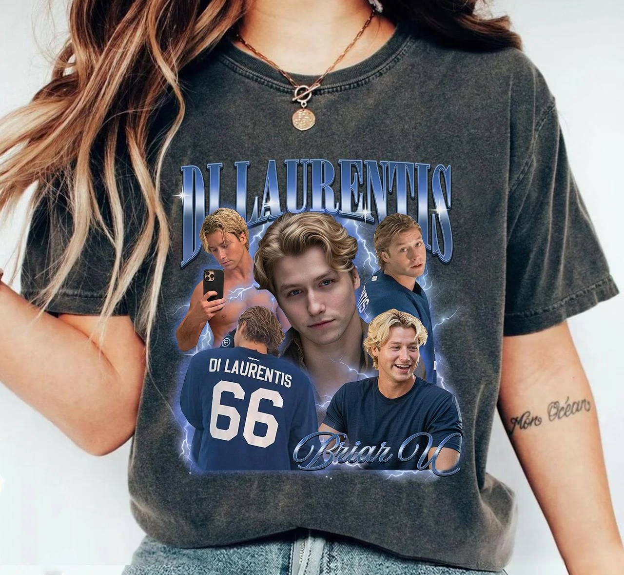 Summer Men's TV Program Off Campus Briar Dean Di Laurentis T-shirt Pattern Retro Printed Pattern T-shirt Y2K