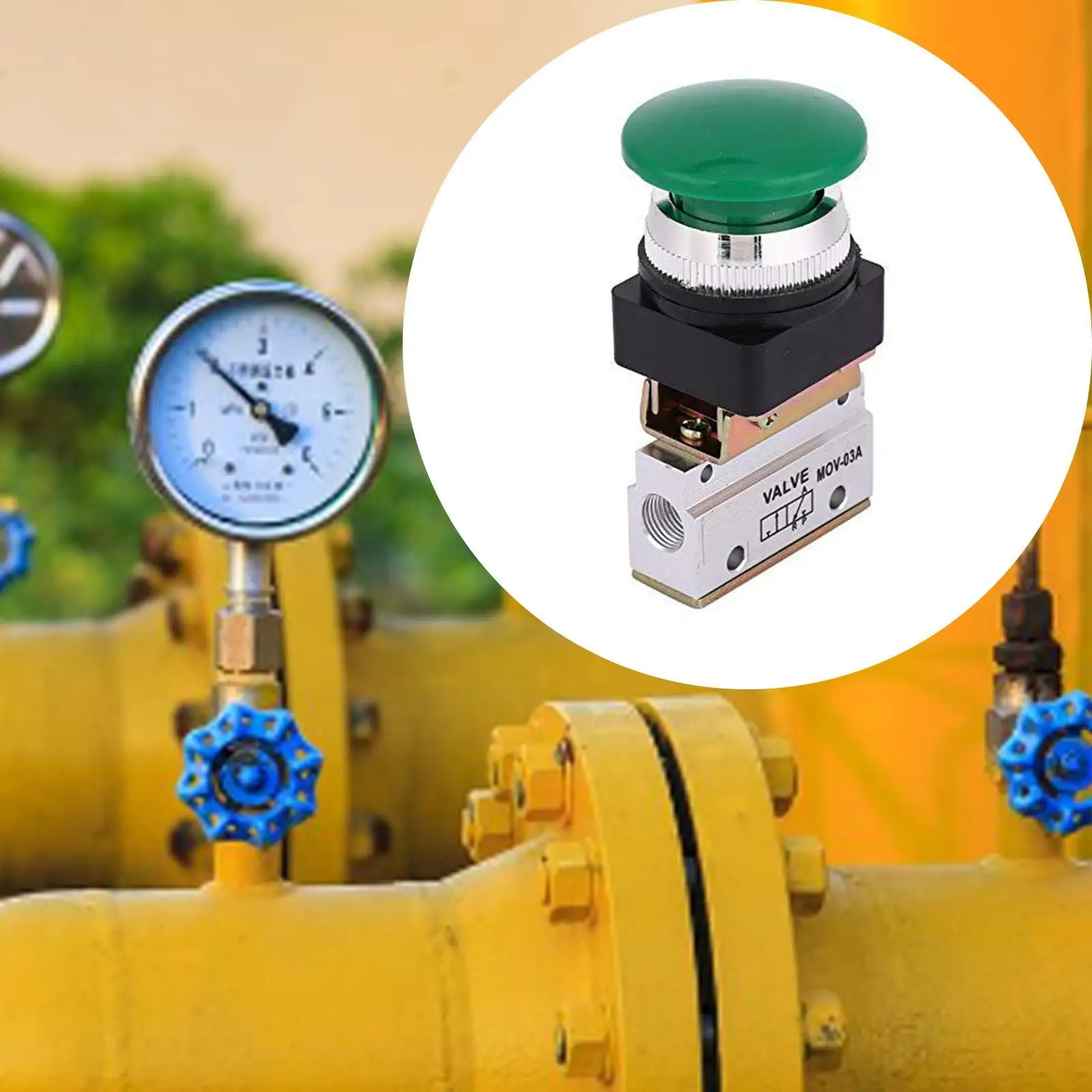 

Пневматический механический клапан, 2-позиционный, 3-ходовой, аксессуары, грибовидная кнопка